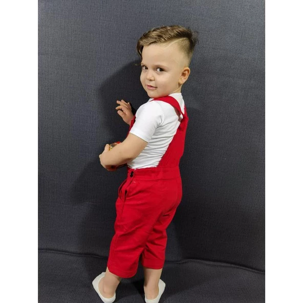 MODAVALS GABARDİN KARDEŞ KOMBİN MICKEY TULUM & TSHIRT KOMBİN - KIRMIZI - 5