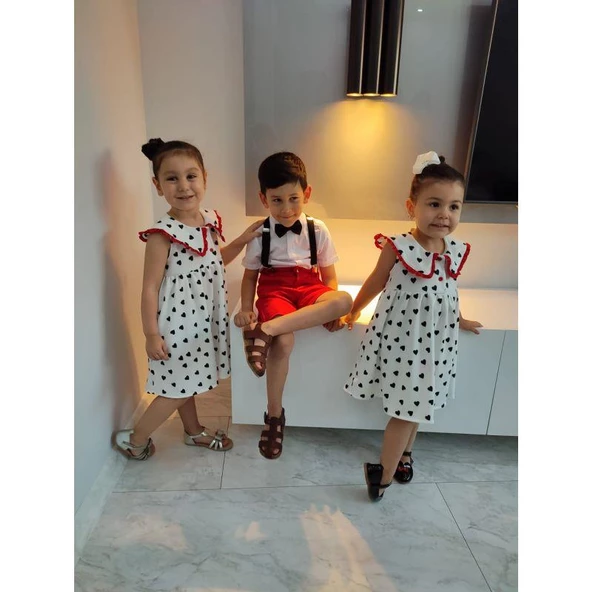 MODAVALS KARDEŞ KOMBİN 4 PARÇA ERKEK ÇOCUK ŞORTLU TAKIM - 5