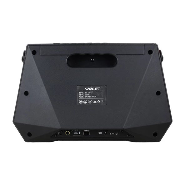 Shile SL-3A İki El Mikrofonlu Kumandalı USB/SD/BT Portatif Hoparlör - 6