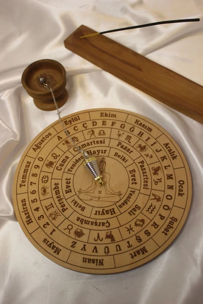 Pandül Sarkaç Tahtası Türkçe Ahşap Doğal Taş Pandül Pirinç Pandül - 5