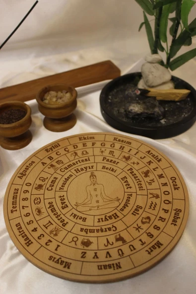 Pandül Sarkaç Tahtası Türkçe Ahşap Doğal Taş Pandül Pirinç Pandül - 7