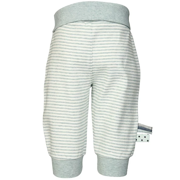 OrganicEra Organik Beli Katlamalı Çizgili Pantolon - 2