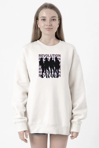 Blackpink Revolution Beyaz Kadın 2ip Sweatshirt ürün görseli 1