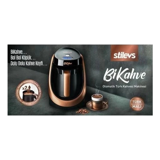 Stilevs Bikahve Otomatik Türk Kahvesi Makinesi Kırmızı - Resim 3