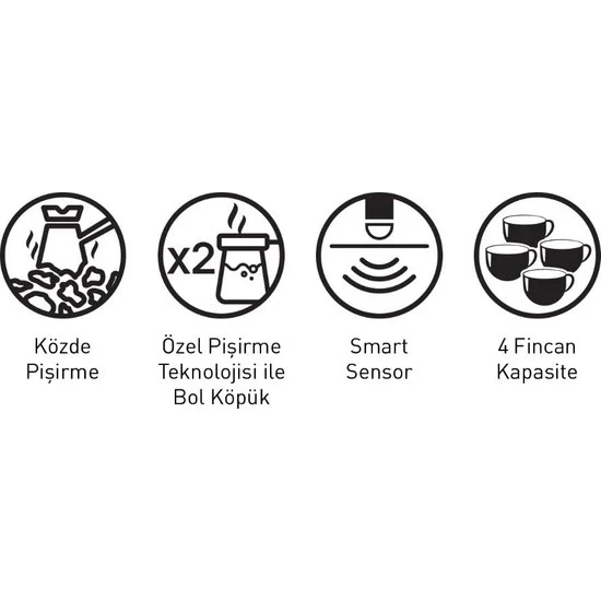 Stilevs Bikahve Otomatik Türk Kahvesi Makinesi Kırmızı - Resim 4