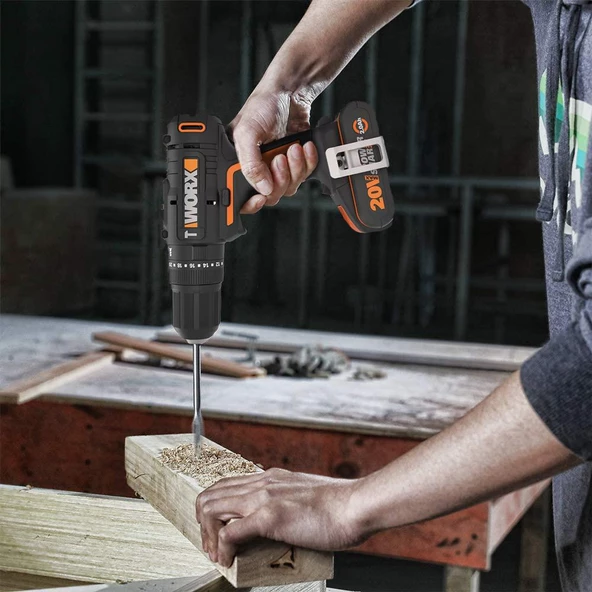 WORX WX370.9 20Volt Profesyonel Şarjlı Darbeli Matkap (Akü Dahil Değildir) - 9