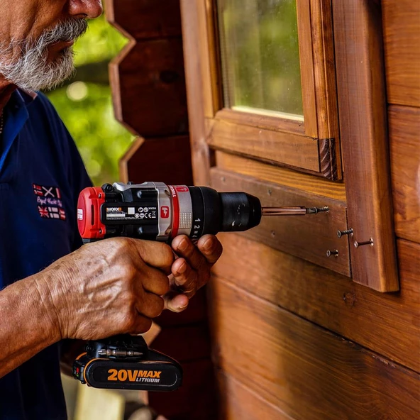 Worx Wx354.9 20Volt Kömürsüz Profesyonel Darbeli Şarjlı Matkap (Akü Dahil Değildir) - 8