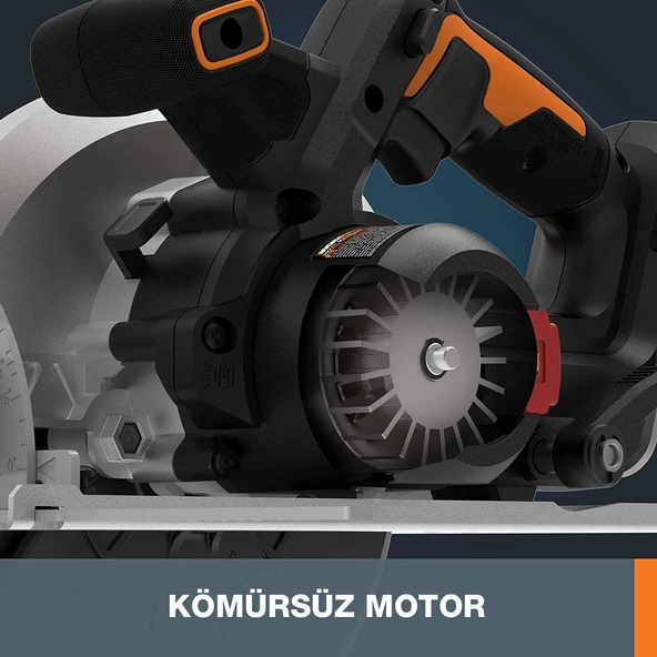 Worx Wx520.9 20Volt 190Mm Kömürsüz Profesyonel Şarjlı Daire Testere (Akü Dahil Değildir) - 4