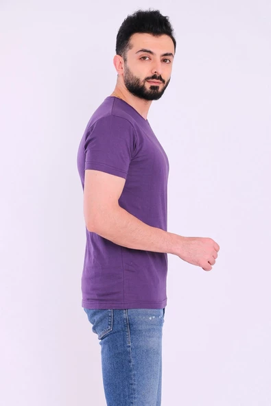 Mürdüm Basic Kısakol Erkek Slim Fit Tshirt - Resim 6