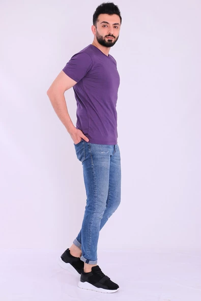 Mürdüm Basic Kısakol Erkek Slim Fit Tshirt - Resim 4