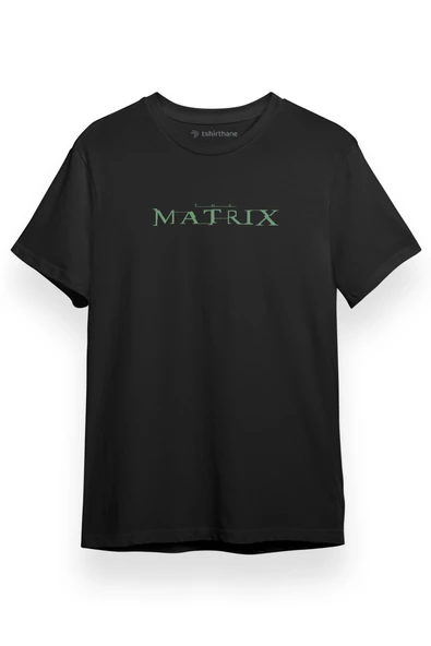 The Matrix Logo Siyah Kısa kol Erkek Tshirt ürün görseli