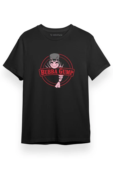 Forrest Gump Bubba Gump Shrimp Co Siyah Kısa kol Erkek Tshirt