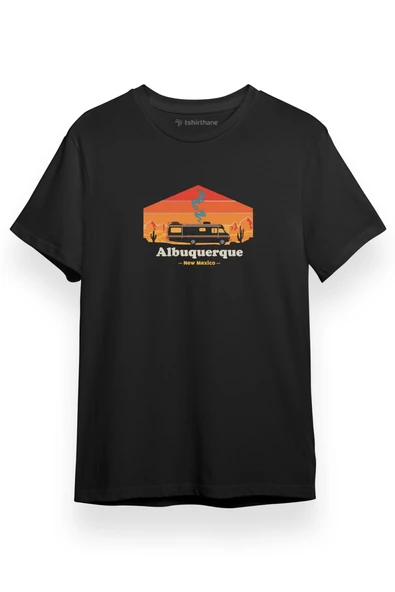Breaking Bad Albuquerque Siyah Kısa kol Erkek Tshirt