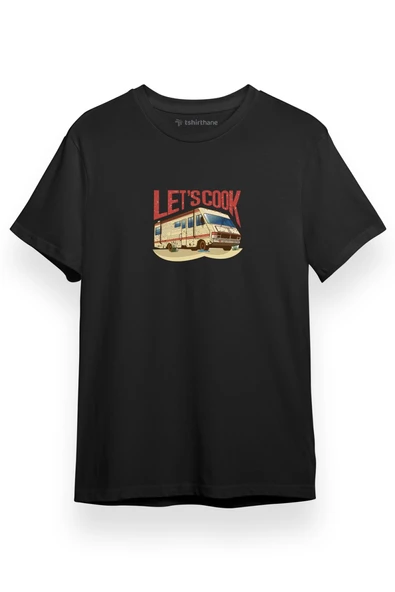 Breaking Bad Let's Cook Siyah Kısa kol Erkek Tshirt ürün görseli