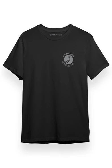 Outer Banks JJ Pelican Marina Siyah Kısa kol Erkek Tshirt - 1