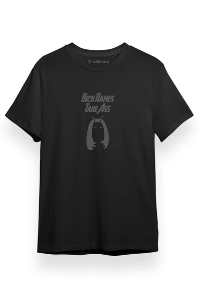 Guardians of the Galaxy Kick Names Take Ass Siyah Kısa kol Erkek Tshirt