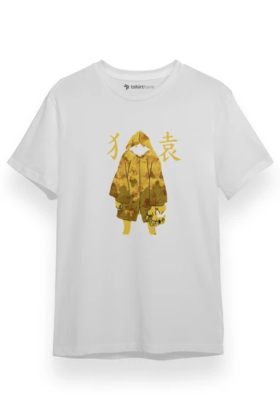 Monogatari Anime Suruga Monkey Poster Beyaz Kısa kol Erkek Tshirt ürün görseli