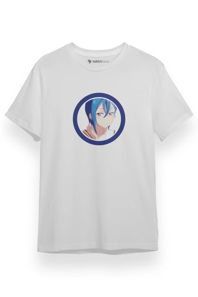 Love Live Anime Superstar Circle Blue Beyaz Kısa kol Erkek Tshirt