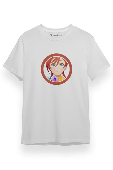 Love Live Anime Superstar Circle Orange Beyaz Kısa kol Erkek Tshirt