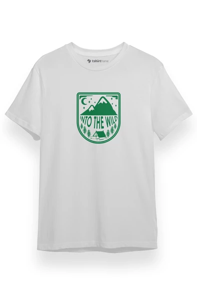 Into The Wild Beyaz Kısa kol Erkek Tshirt ürün görseli