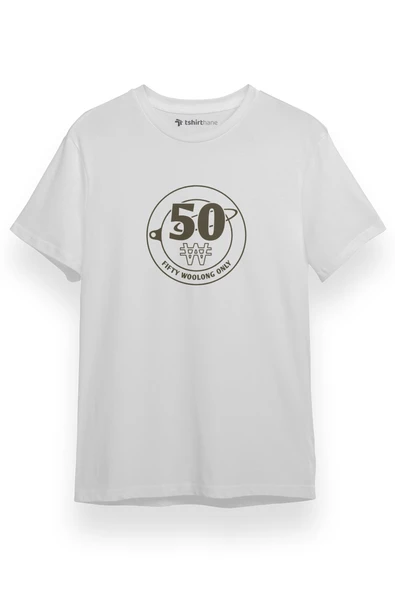 Cowboy Bebop Woolong Coin Beyaz Kısa kol Erkek Tshirt