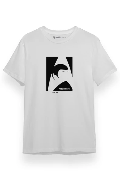 Star Trek Spock Fascinating Beyaz Kısa kol Erkek Tshirt