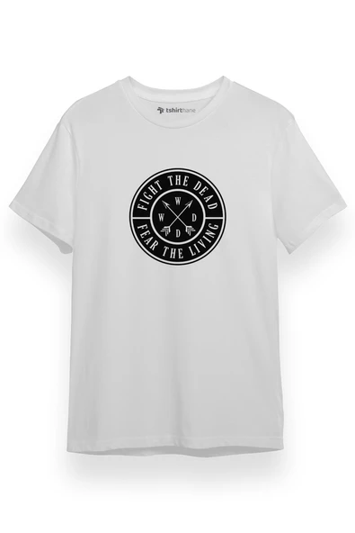 The Walking Dead Fear The Living Beyaz Kısa kol Erkek Tshirt