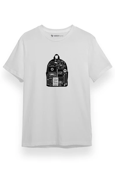 The Last Of Us Ellie's Backpack Beyaz Kısa kol Erkek Tshirt