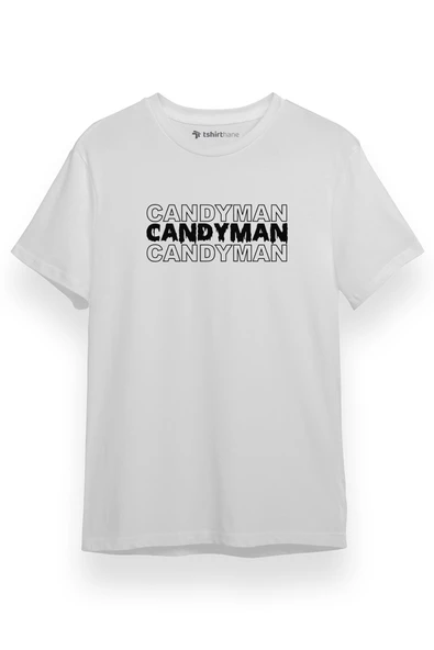 Candy Man Halloween Beyaz Kısa kol Erkek Tshirt ürün görseli