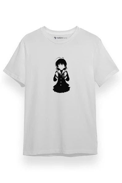 Clannad Anime Furukawa Nagisa Minimalist Beyaz Kısa kol Erkek Tshirt ürün görseli