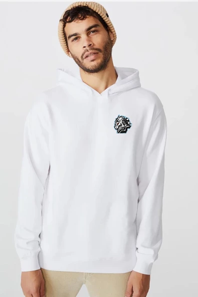 Beyblade Cyber Pegasus Beyaz Erkek 3ip Kapşonlu  Sweatshirt ürün görseli 1