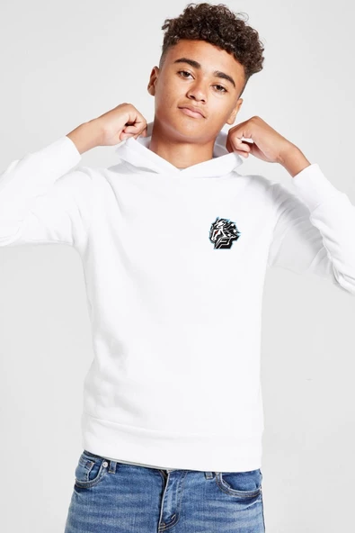 Beyblade Cyber Pegasus Beyaz Çocuk 3ip Kapşonlu  Sweatshirt