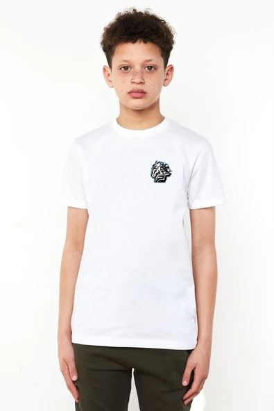 Beyblade Cyber Pegasus Beyaz Çocuk Bisikletyaka Tshirt