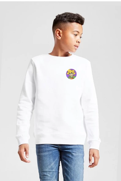 Beyblade Max Bladebreakers Beyaz Çocuk 2ip Sweatshirt