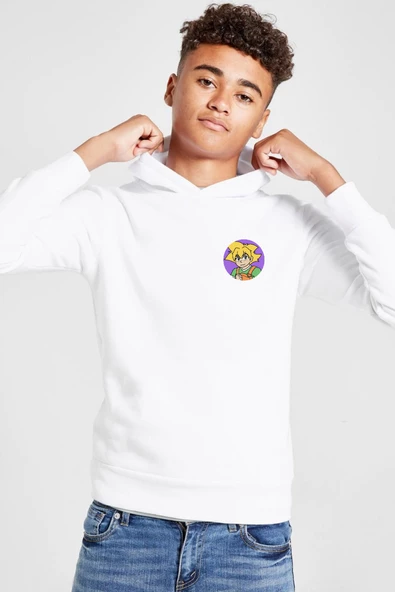 Beyblade Max Bladebreakers Beyaz Çocuk 3ip Kapşonlu  Sweatshirt