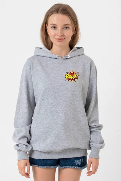 Big Bang Theory Bang Logo Grimelanj Kadın 3ip Kapşonlu Sweatshirt ürün görseli 1