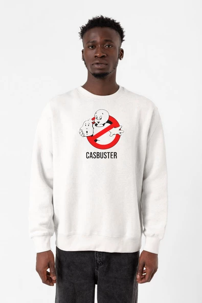Casper The Friendly Ghost Casbuster Beyaz Erkek 2ip Sweatshirt