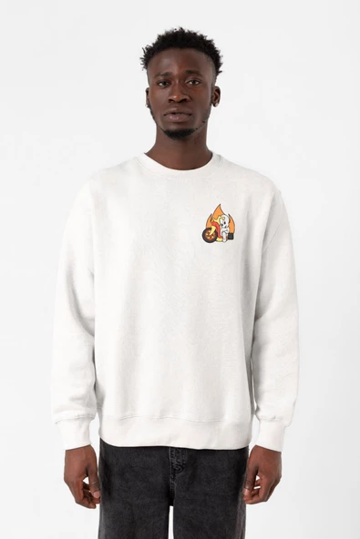 Casper The Friendly Ghost Life Goal Beyaz Erkek 2ip Sweatshirt