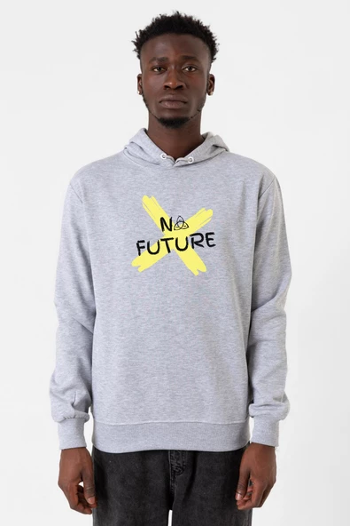 Dark No Future Grimelanj Erkek Kapşonlu 3ip Sweatshirt