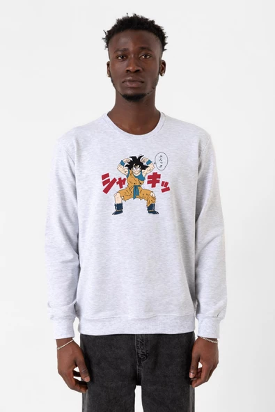 Dragon Ball Z Anime Angry Goku Karmelanj Erkek 2ip Sweatshirt