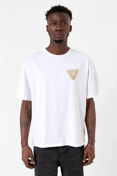 Dark Tannhaus Logo Beyaz Erkek Oversize Tshirt ürün görseli