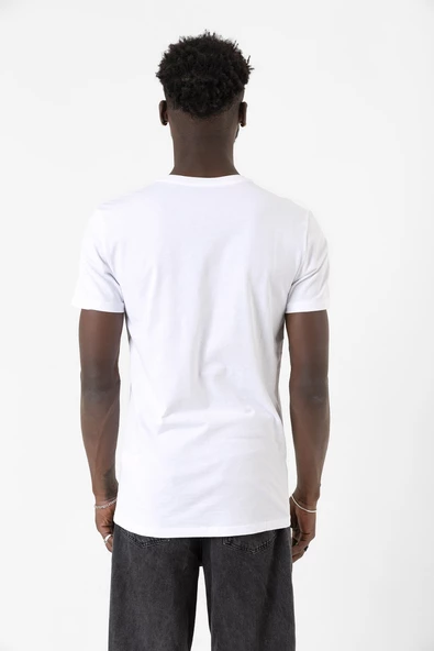 Dragon Ball Z Anime Logo Beyaz Erkek V yaka Tshirt - 3