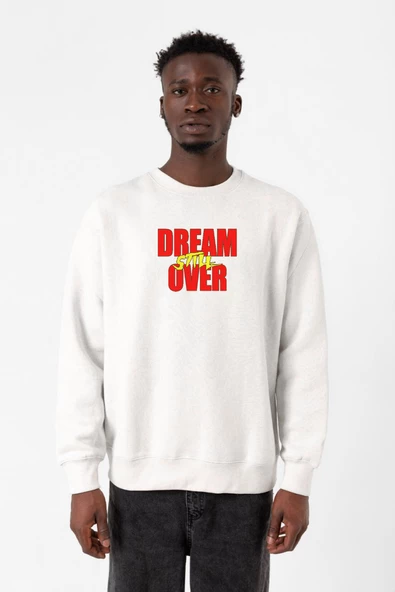 Dream Still Over Beyaz Erkek 2ip Sweatshirt
