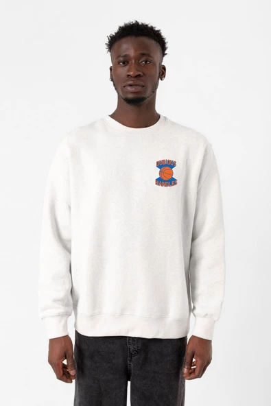 Dubious Handles Logo Beyaz Erkek 2ip Sweatshirt
