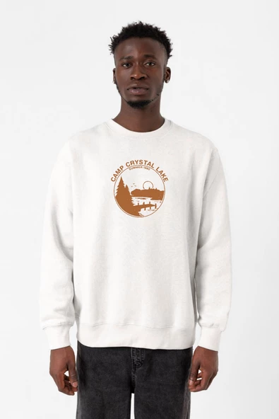 Friday The 13th Camp Crystal Lake Beyaz Erkek 2ip Sweatshirt