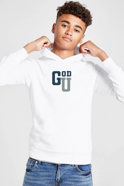 Gen V Godolkin University Abbreviation Beyaz Çocuk 3ip Kapşonlu  Sweatshirt