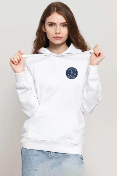 Gen V Godolkin University Emblem Beyaz Kadın 3ip Kapşonlu Sweatshirt ürün görseli
