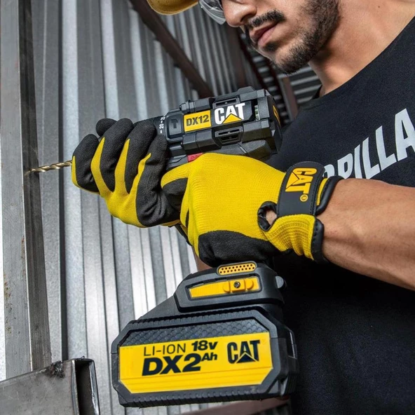 CAT DX12BC 18Volt/2.0Ah Li-ion Tek Akülü Kömürsüz Profesyonel Şarjlı Darbeli Matkap - 4