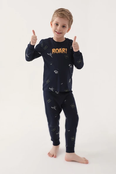 ROLYPOLY ERKEK ÇOCUK UZUN KOL PİJAMA TAKIM RP3222-2 - 10