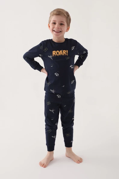 ROLYPOLY ERKEK ÇOCUK UZUN KOL PİJAMA TAKIM RP3222-2 - 9